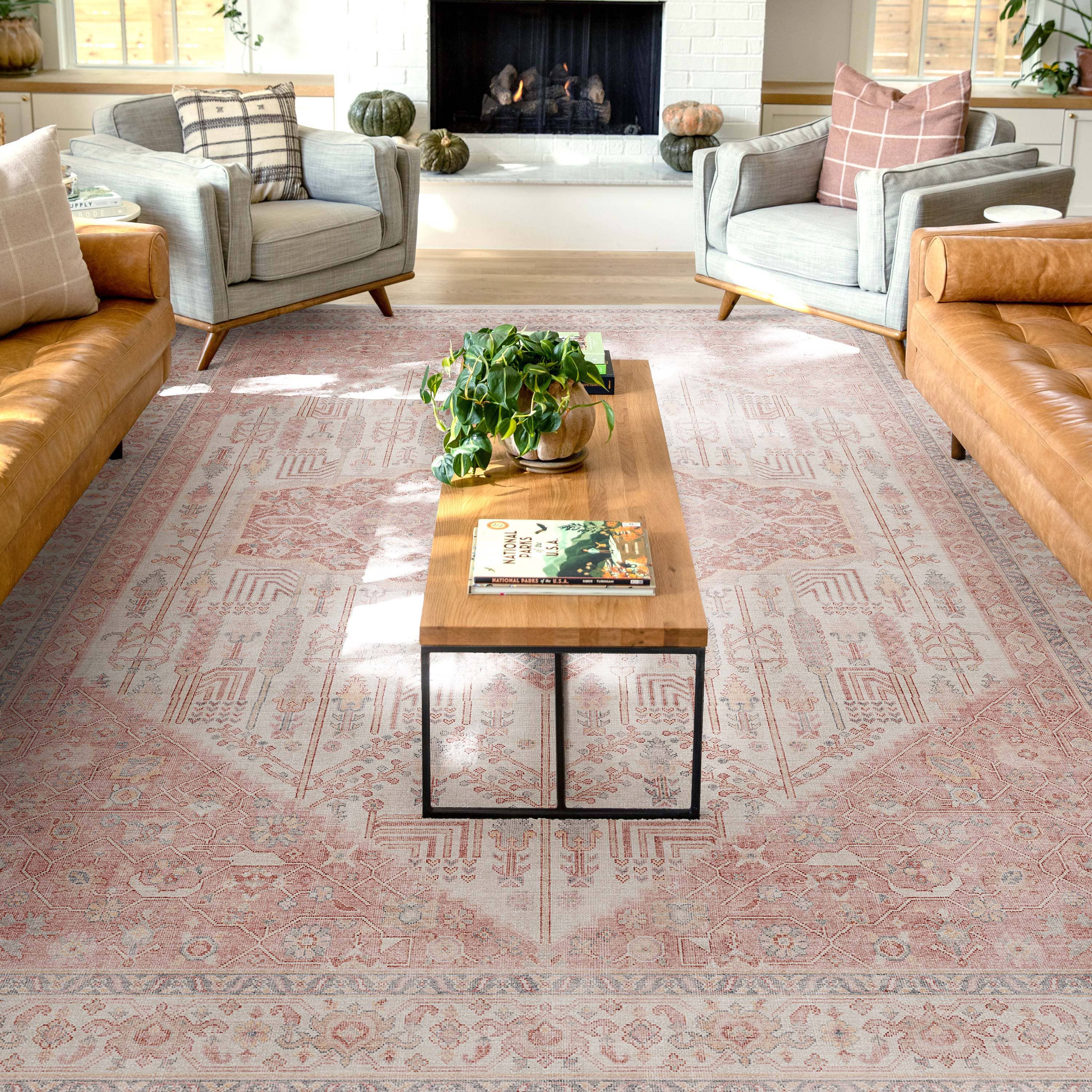 San Marino Botanical Flat-Weave Rug 5'3 x 7'3