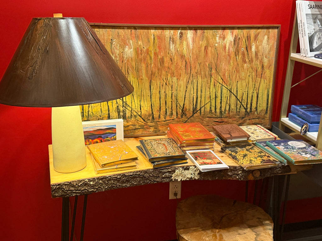 Mid Century Lamp w/Brown Shade
