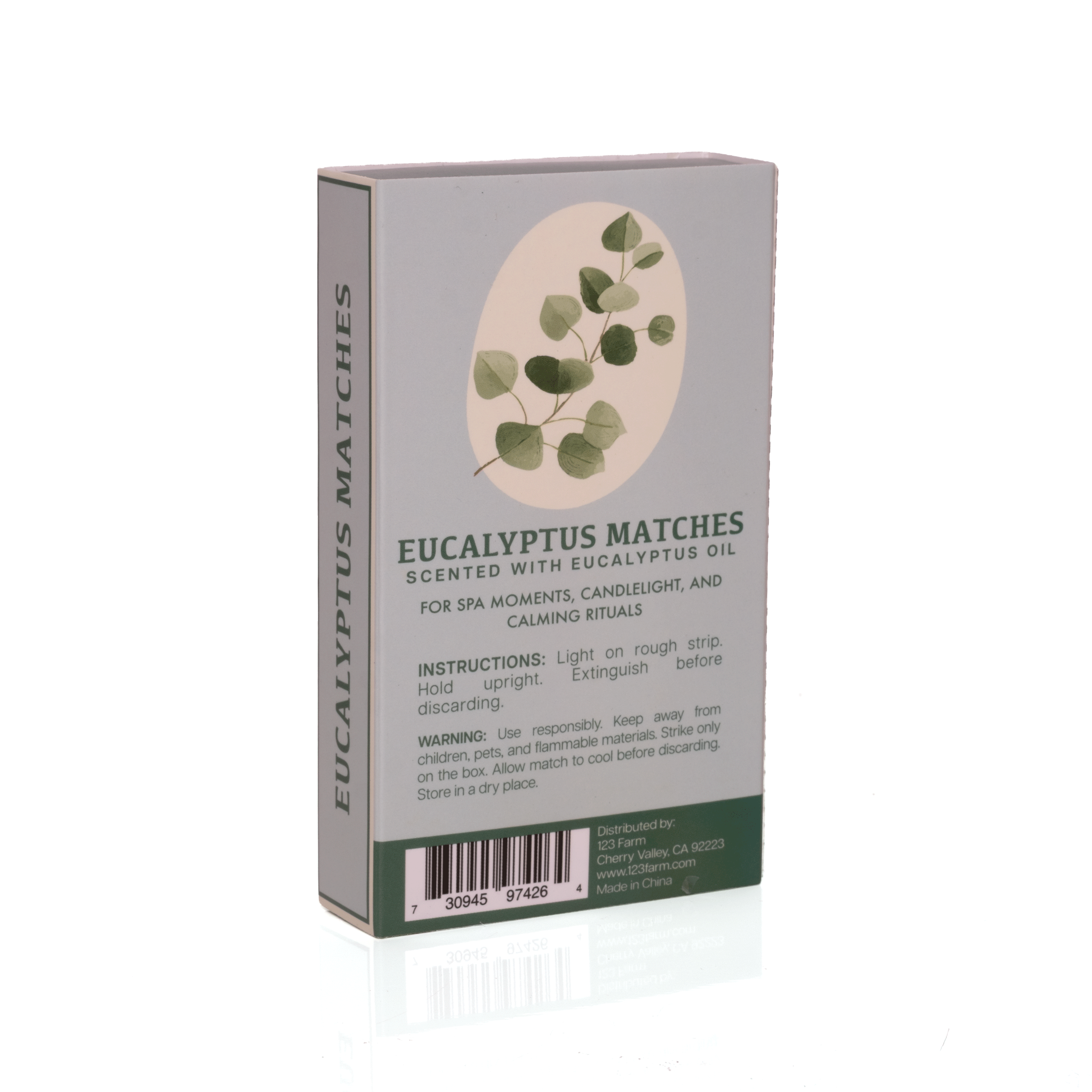 Eucalyptus Scented Matches, Long (3.78")