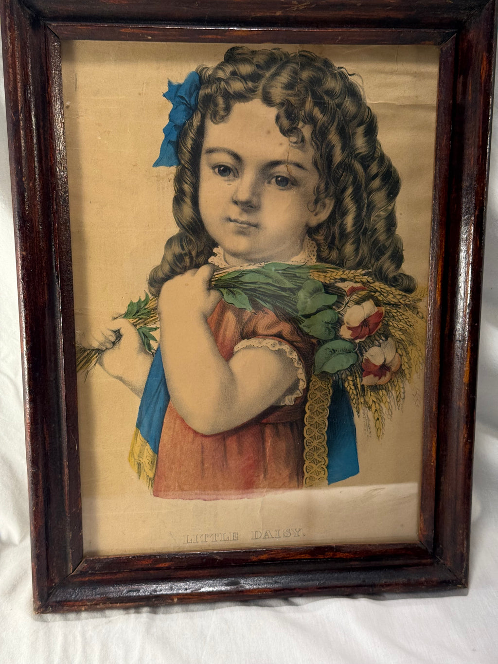 Antique Currier & Ives  "Little Daisy” - Original Lithograph