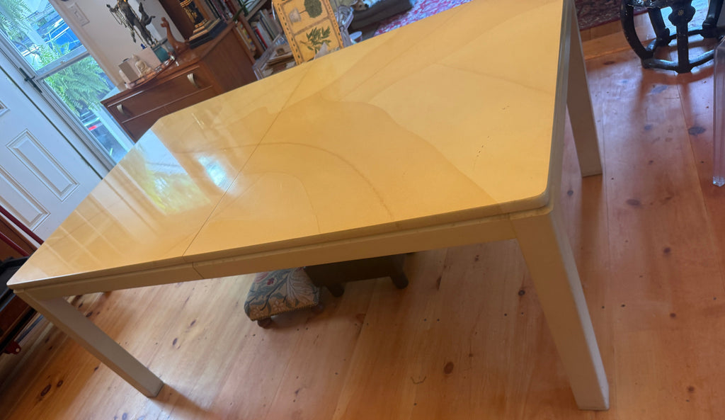 Faux Goat Skin Lacquered Dining Table