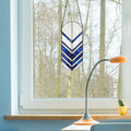 Darby Clear & Blue Arrows Stained Glass