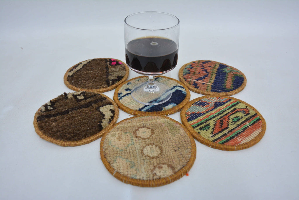 Kitchen Decor Tea & Coffee Rug Coaster Set