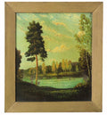 Forest and Lake, Oil on Board - Framed