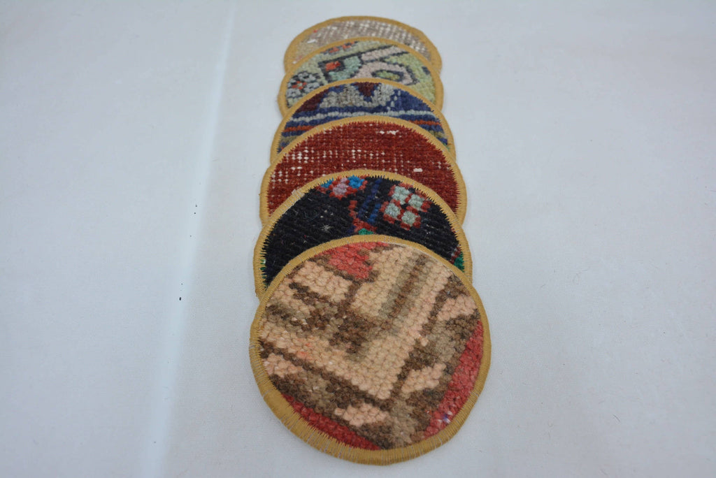 Ethnic Turkish Woven Rug Coaster Gift Set