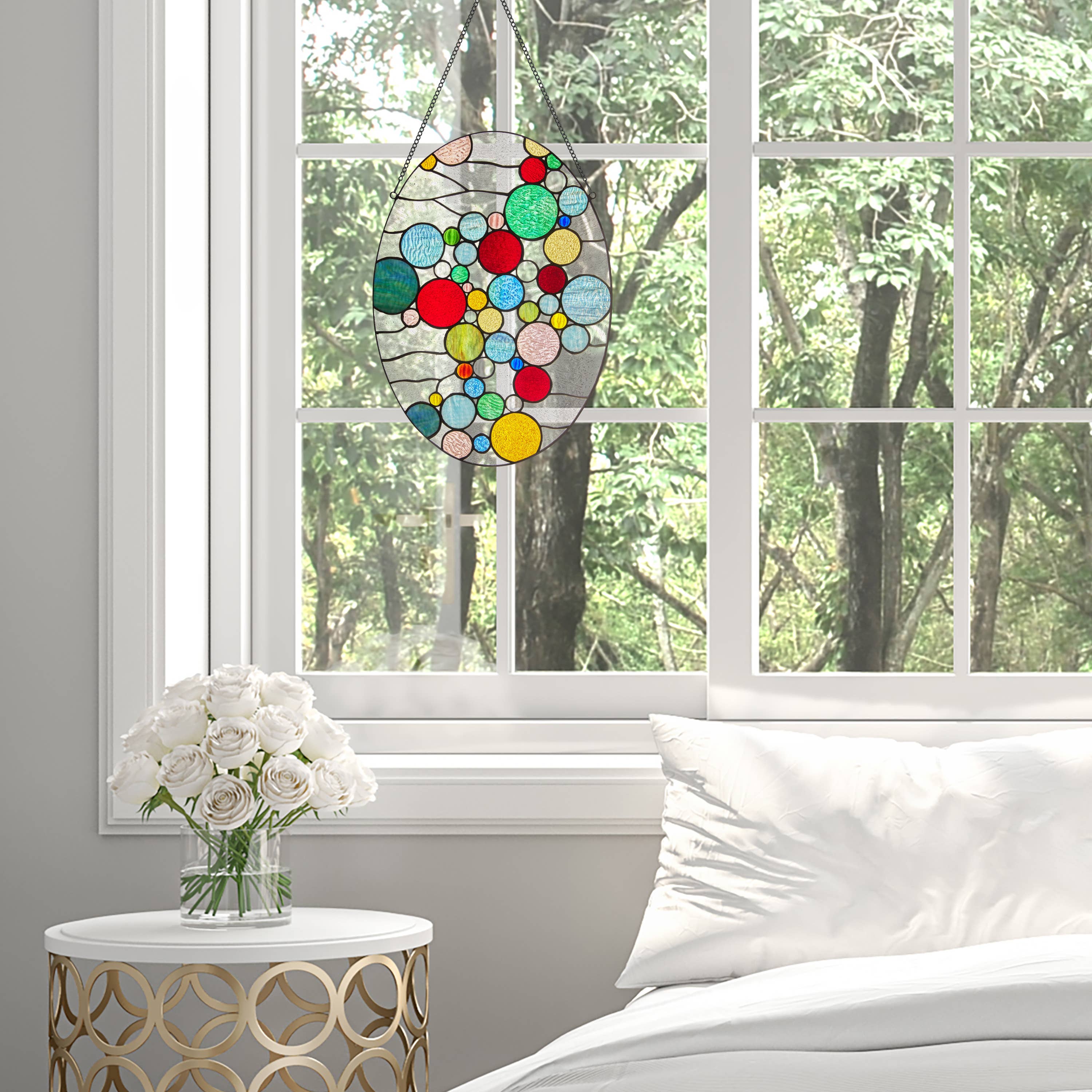 Naomi Multicolored Dots Stained Glass