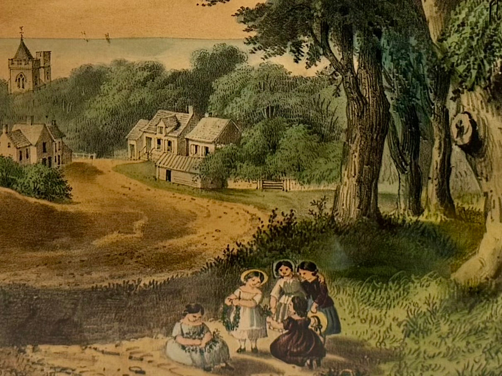 Original Lithograph 'Summer Morning' Fanny Palmer, Currier & Ives