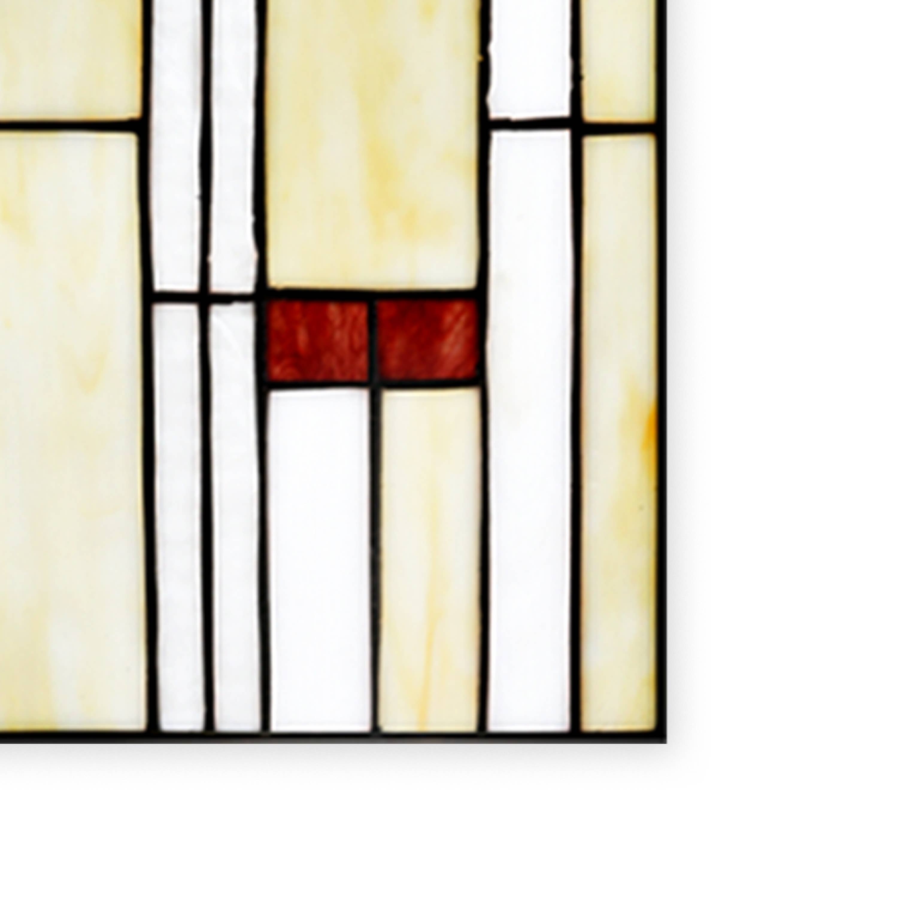 Declan Ivory Stained Glass Window Panel