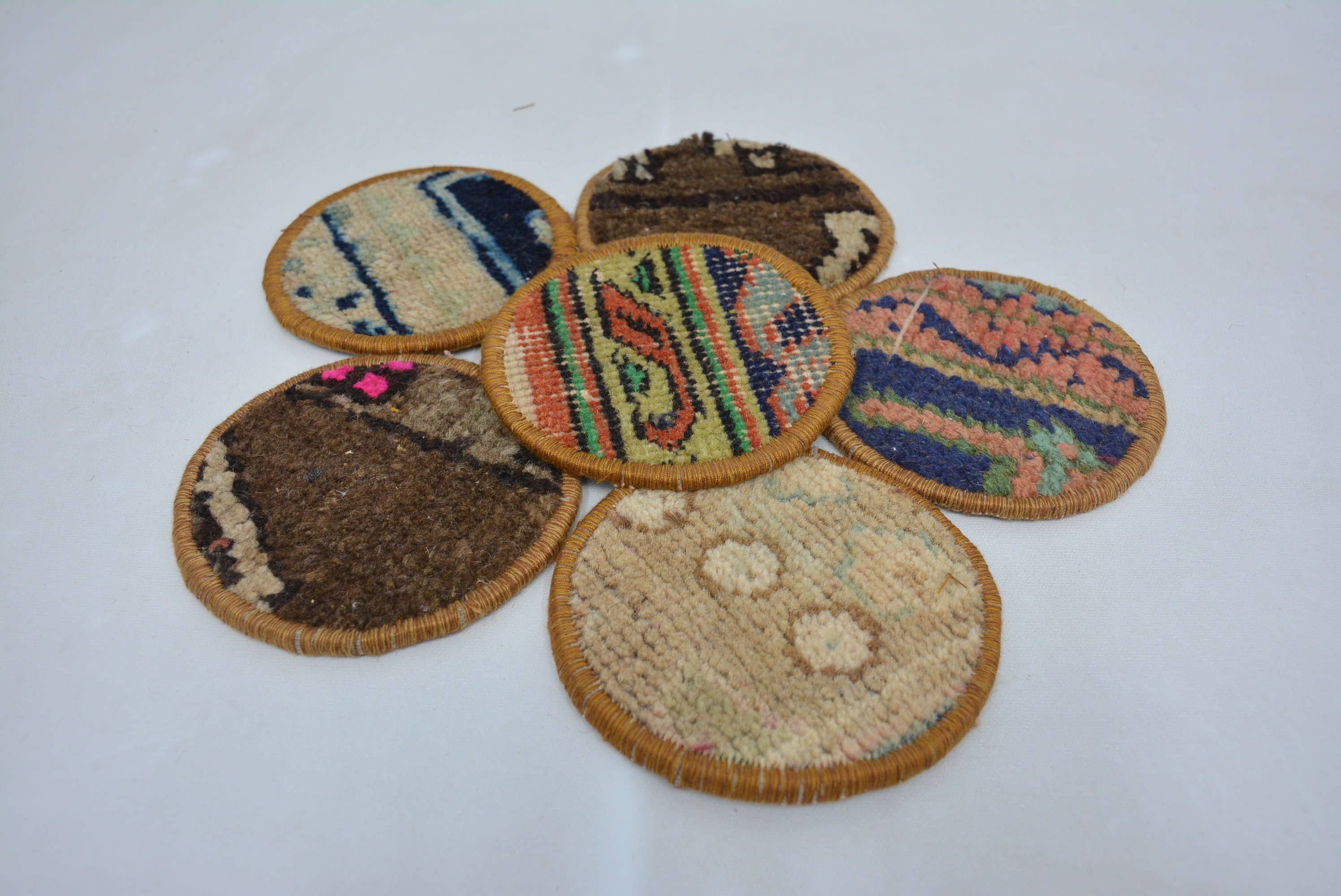 Kitchen Decor Tea & Coffee Rug Coaster Set