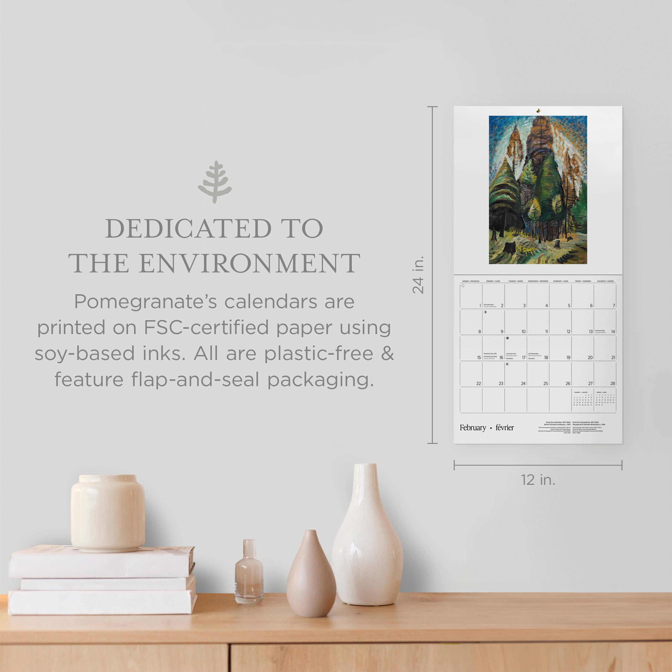 Emily Carr 2026 Wall Calendar