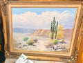 Signed Janson Desert Landscape Oil Painting