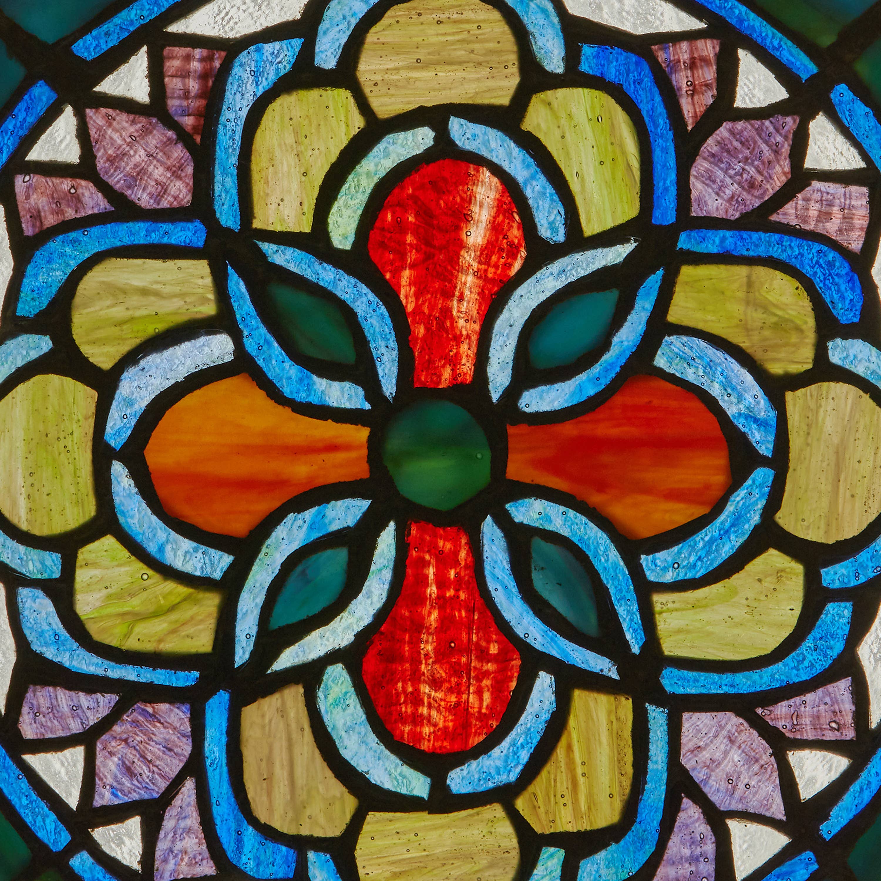 Round Geometric Stained Glass