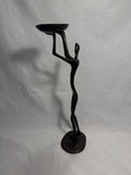 Brutalist Cast Iron Candleholder