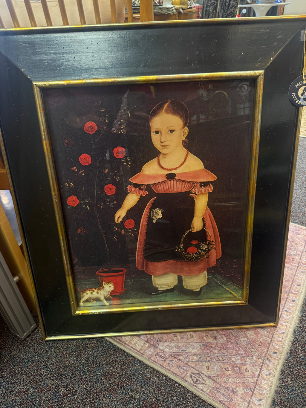 Gothic "Little Girl in Lavendar" Framed Print