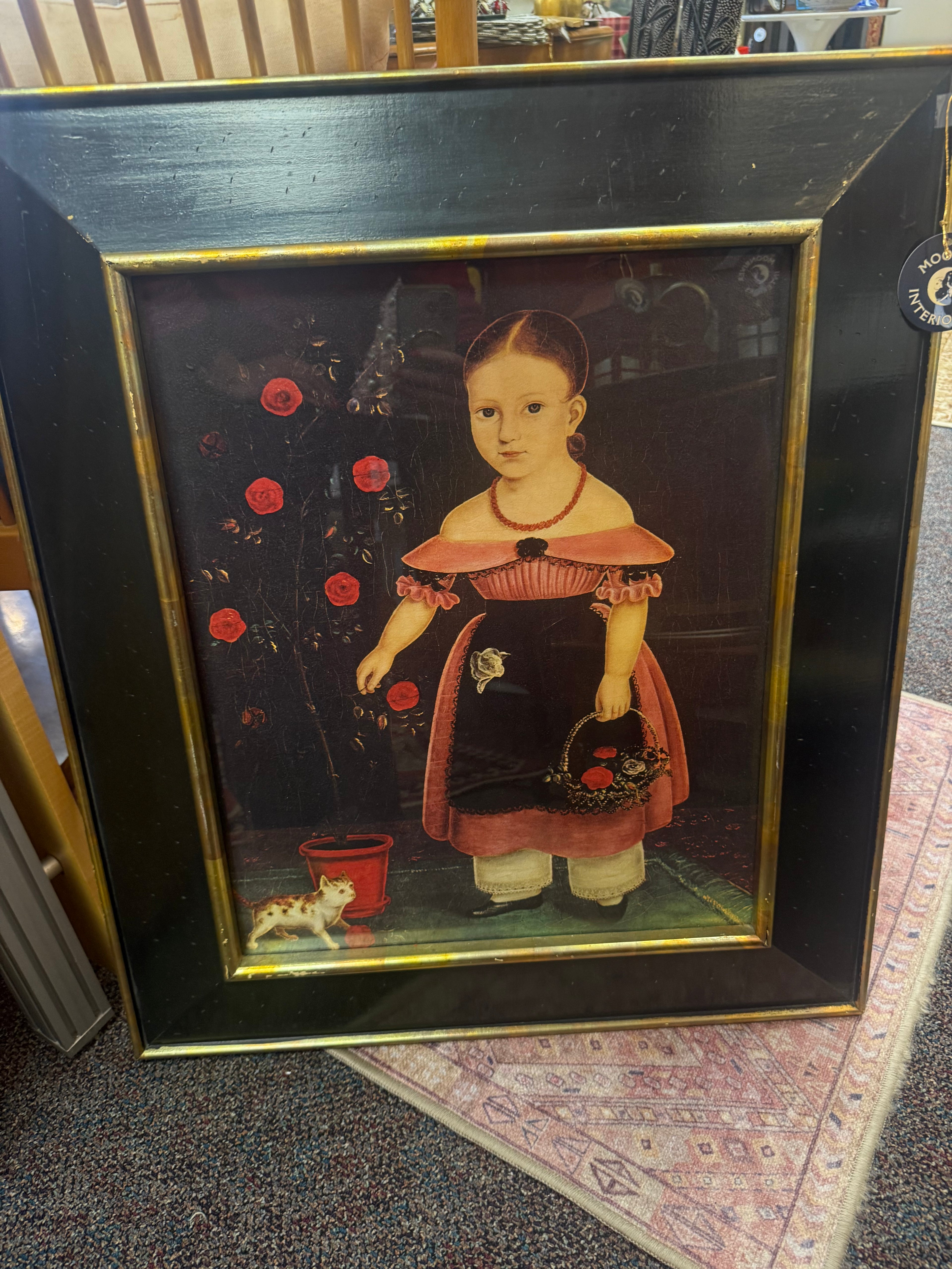 Gothic "Little Girl in Lavendar" Framed Print