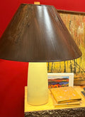 Mid Century Lamp w/Brown Shade