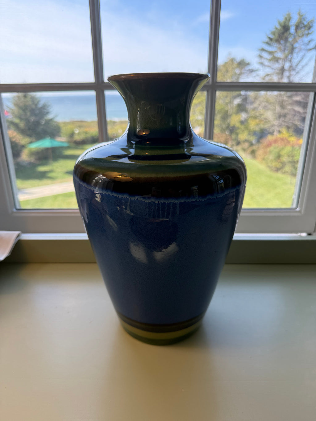 Large Modern Blue Green Vase