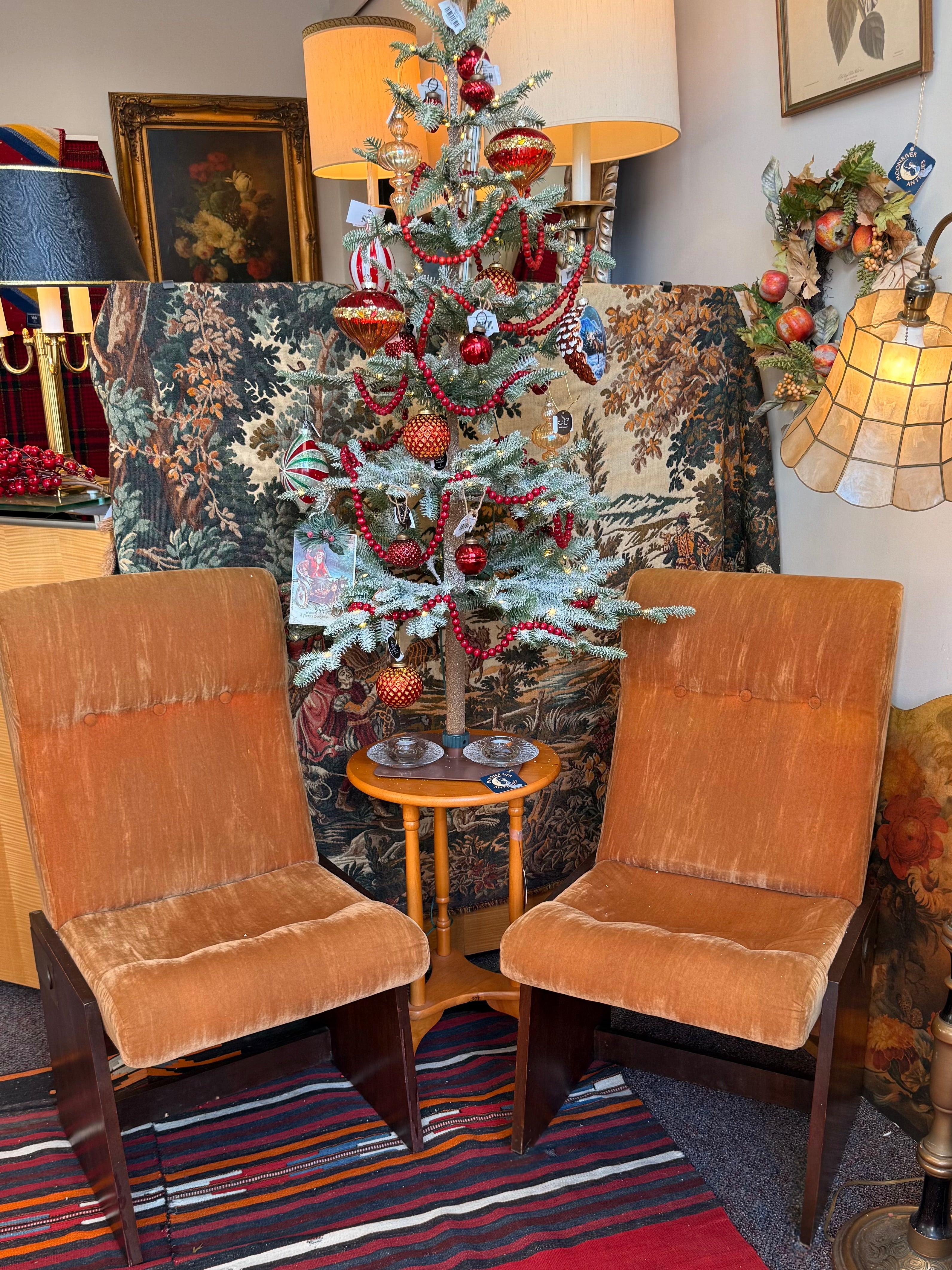Lane Brutalist-Style Chairs (Set of 2)