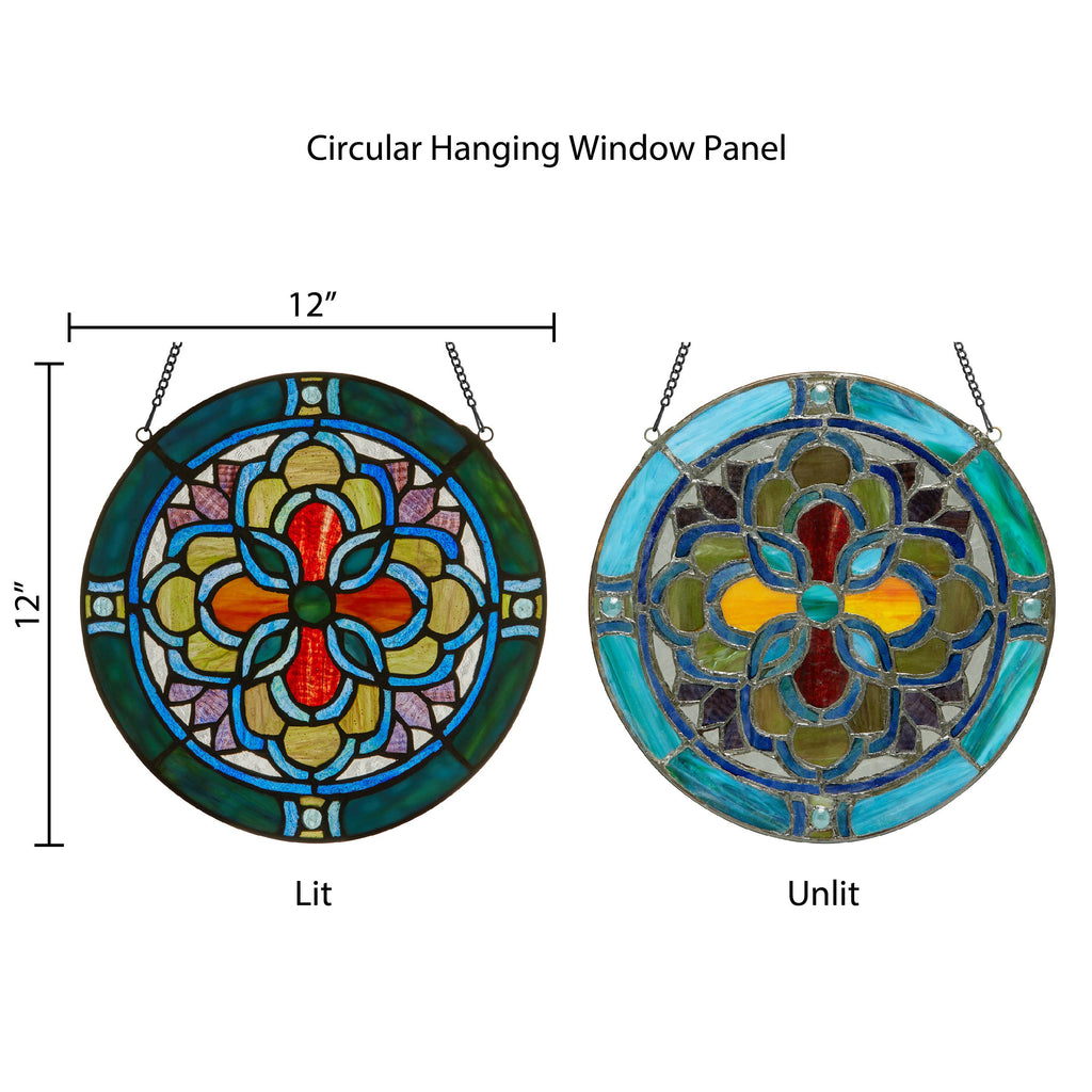 Round Geometric Stained Glass