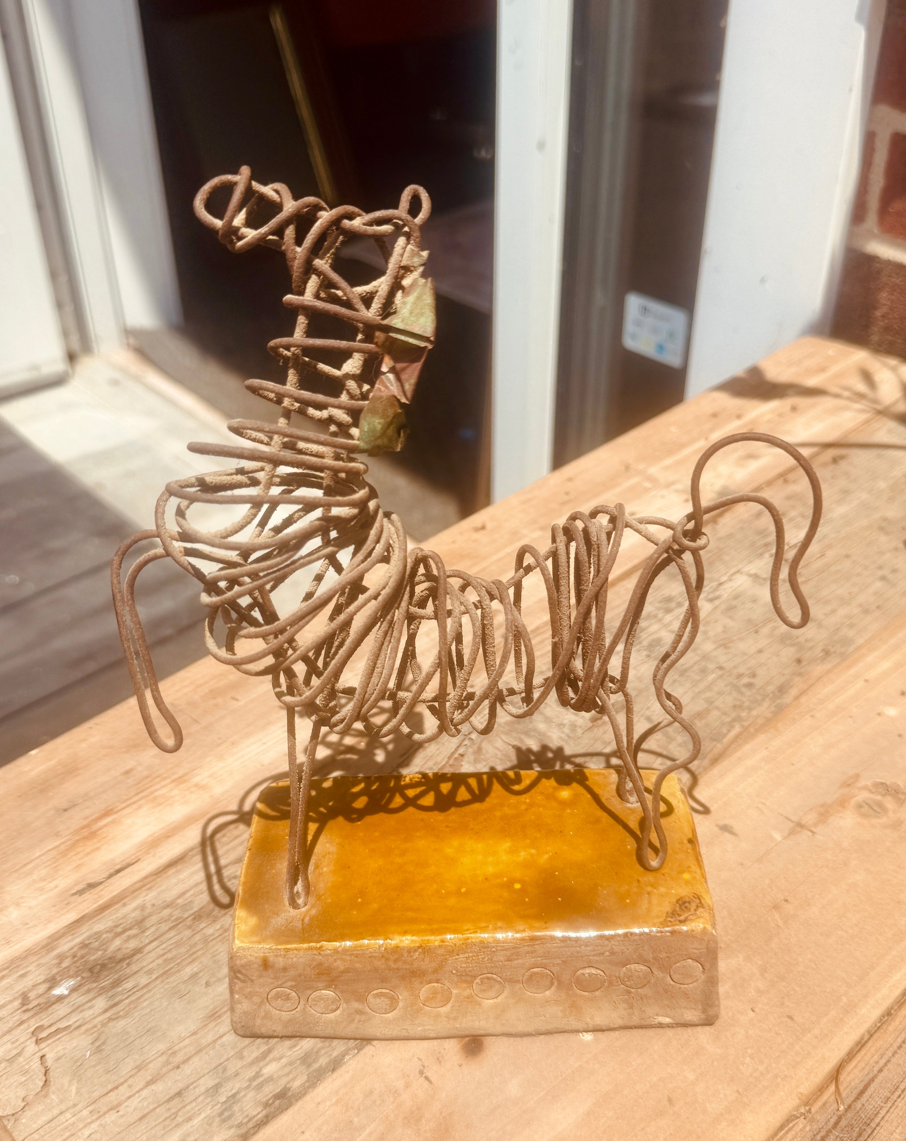 MCM Wire Horse Sculpture