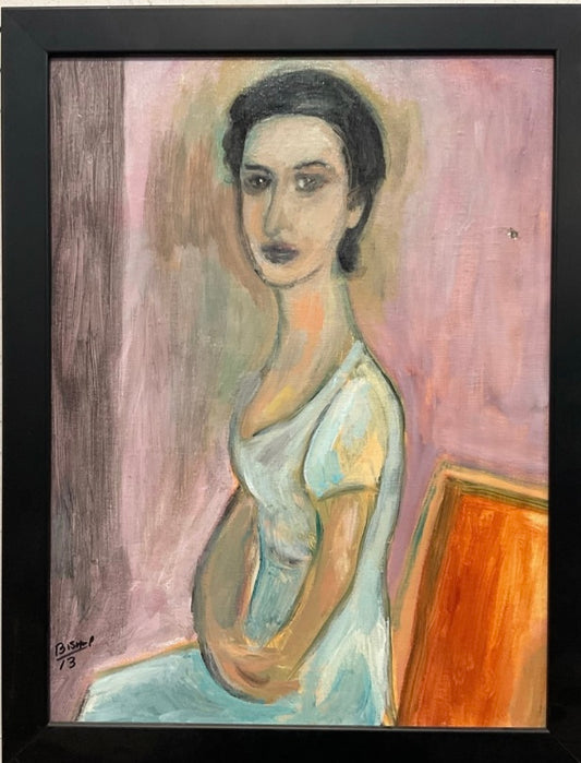 Seated Woman Portrait, Oil Painting
