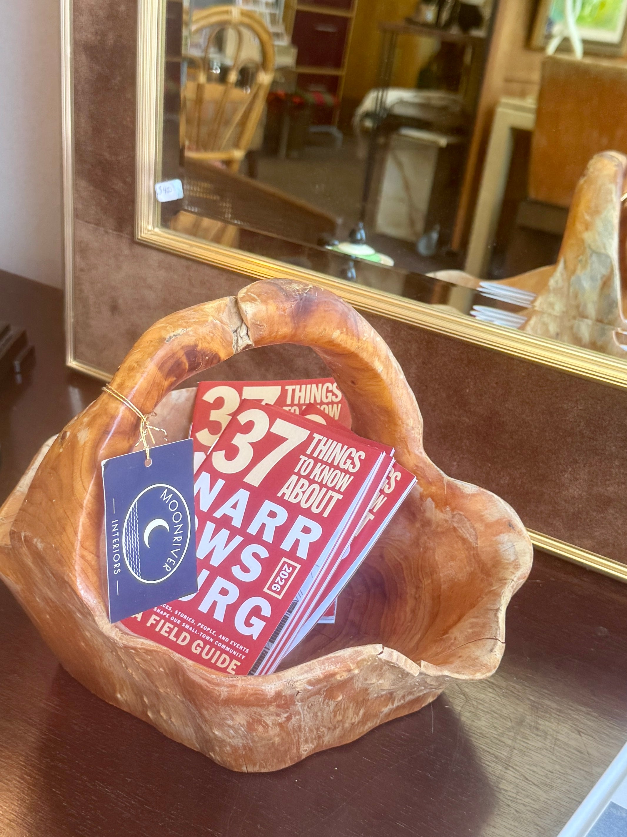 Teak Root Freeform Basket