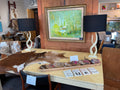 Faux Goat Skin Lacquered Dining Table
