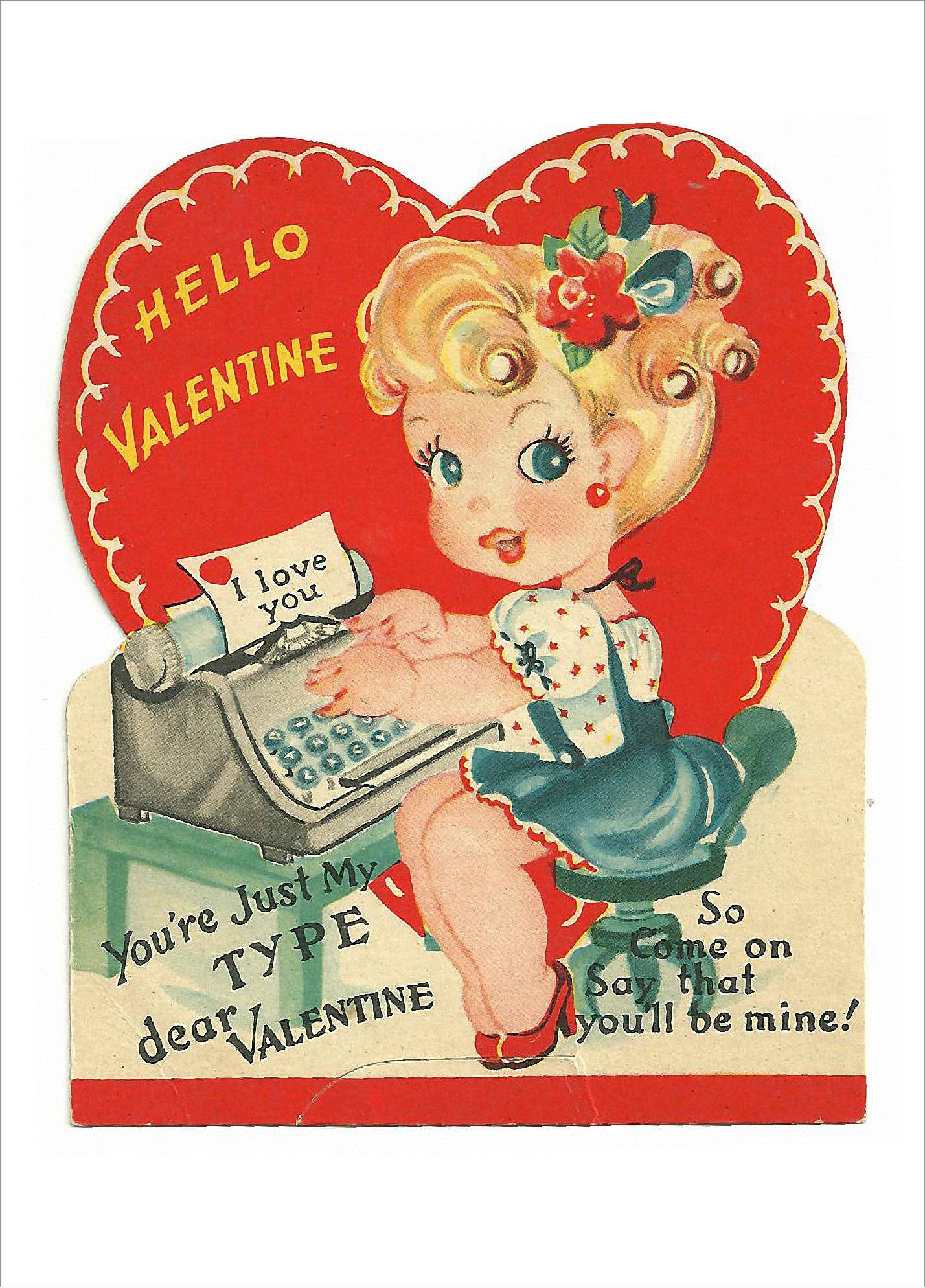 Little Typist Valentine, C. 1950'S