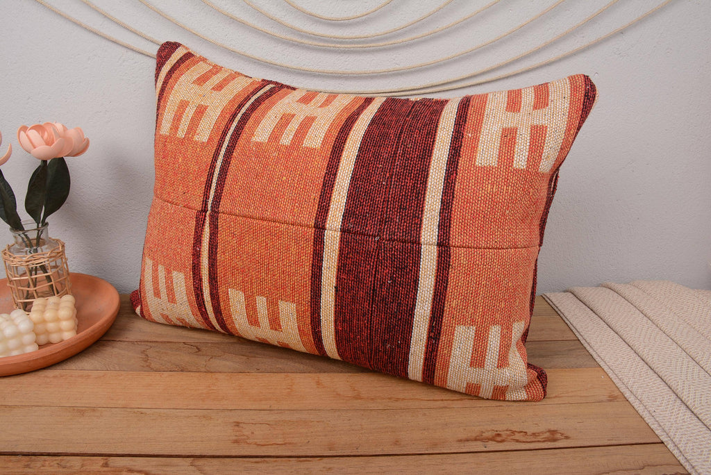 Antique Kilim Patchwork Lumbar Pillow