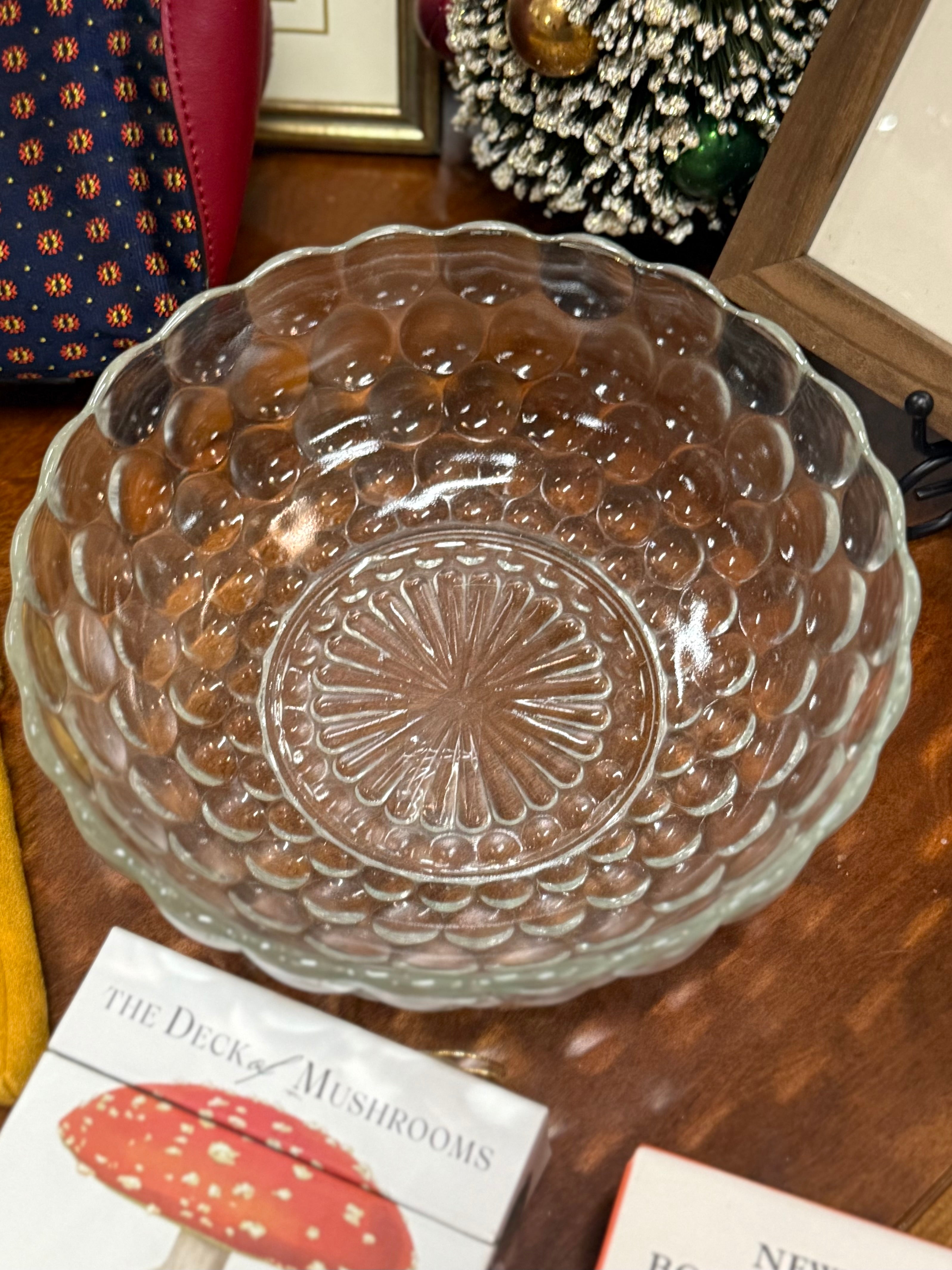 Bubble Glass Bowl Anchor Hocking
