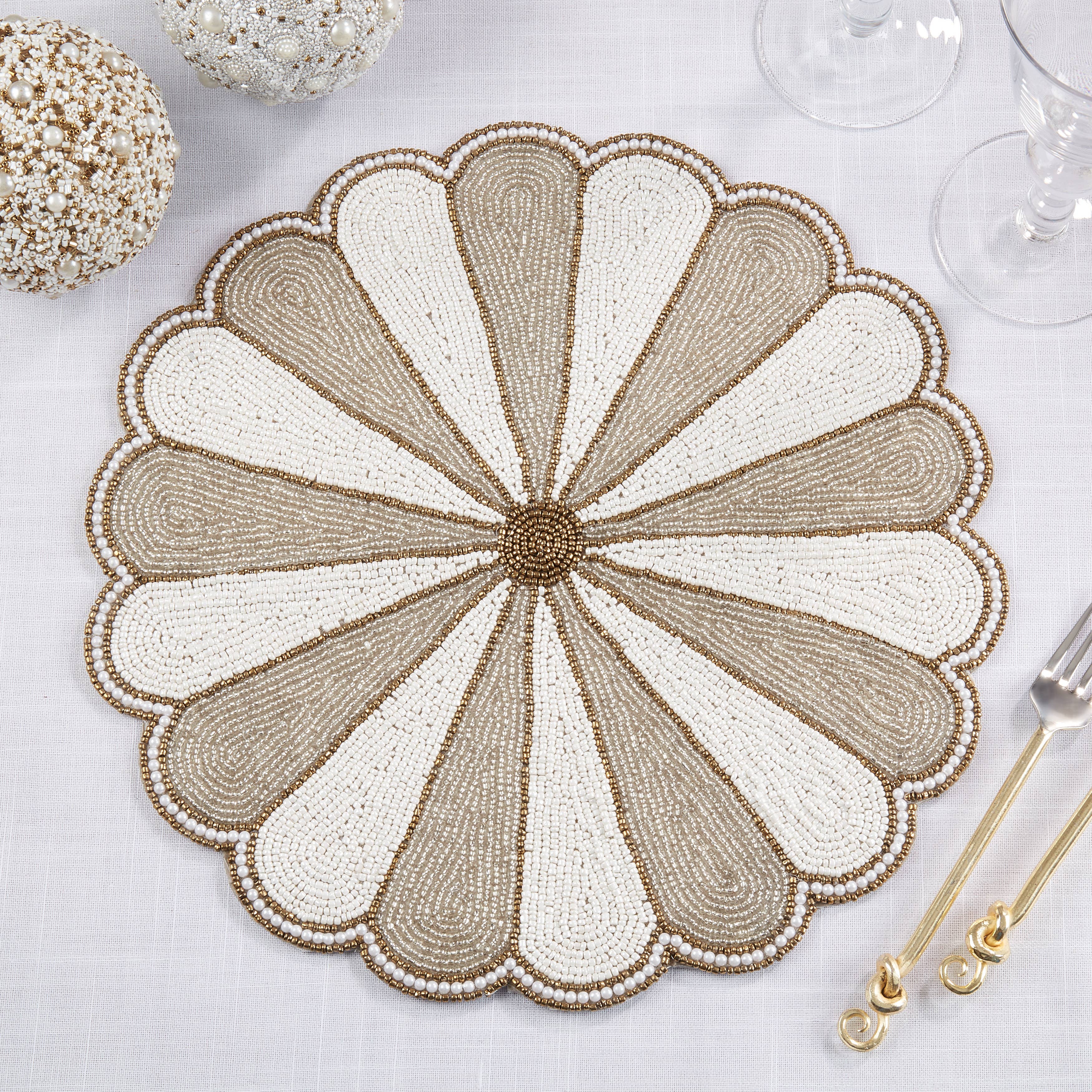Beaded Pinwheel Placemat (Set of 2)