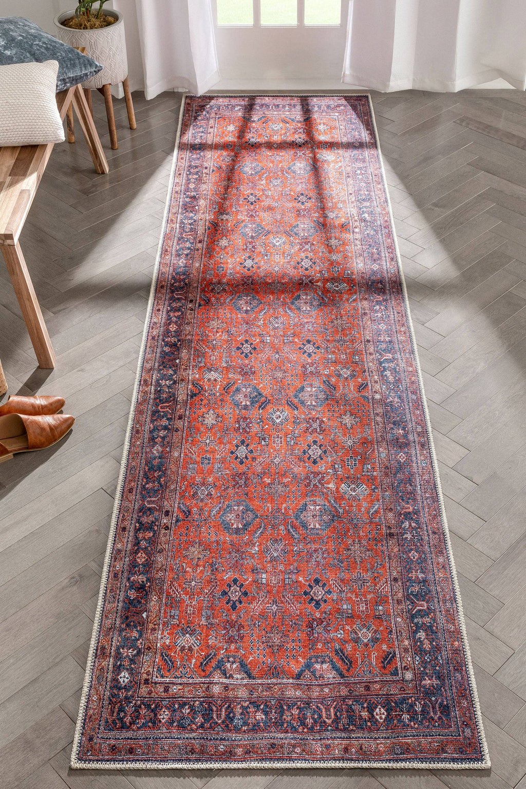 Persian Oriental Red Runner 2'7" x 9'10"