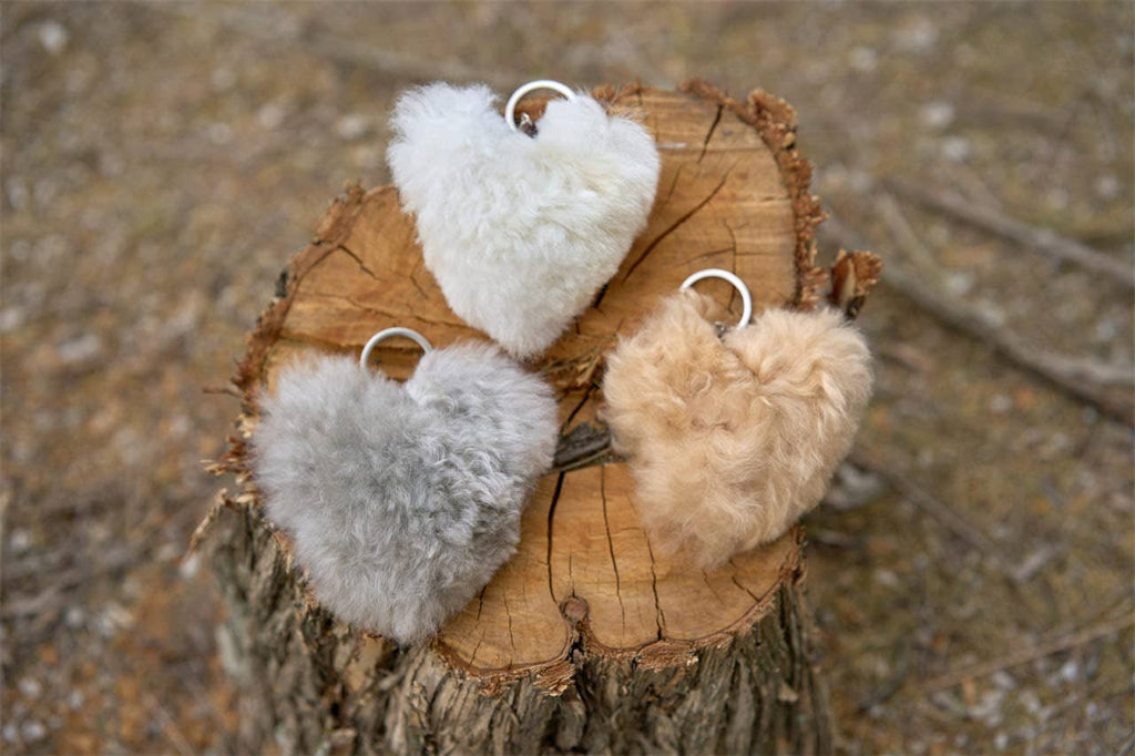 Alpaca Heart Keychain