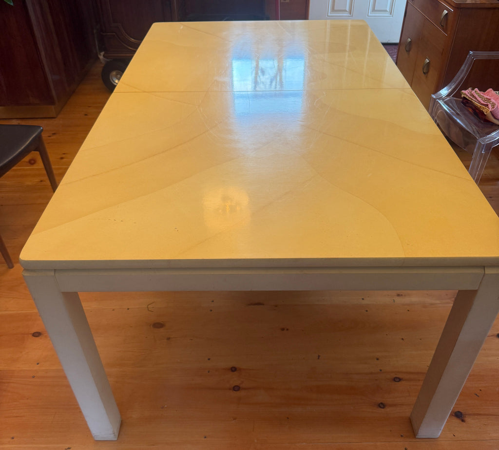 Faux Goat Skin Lacquered Dining Table