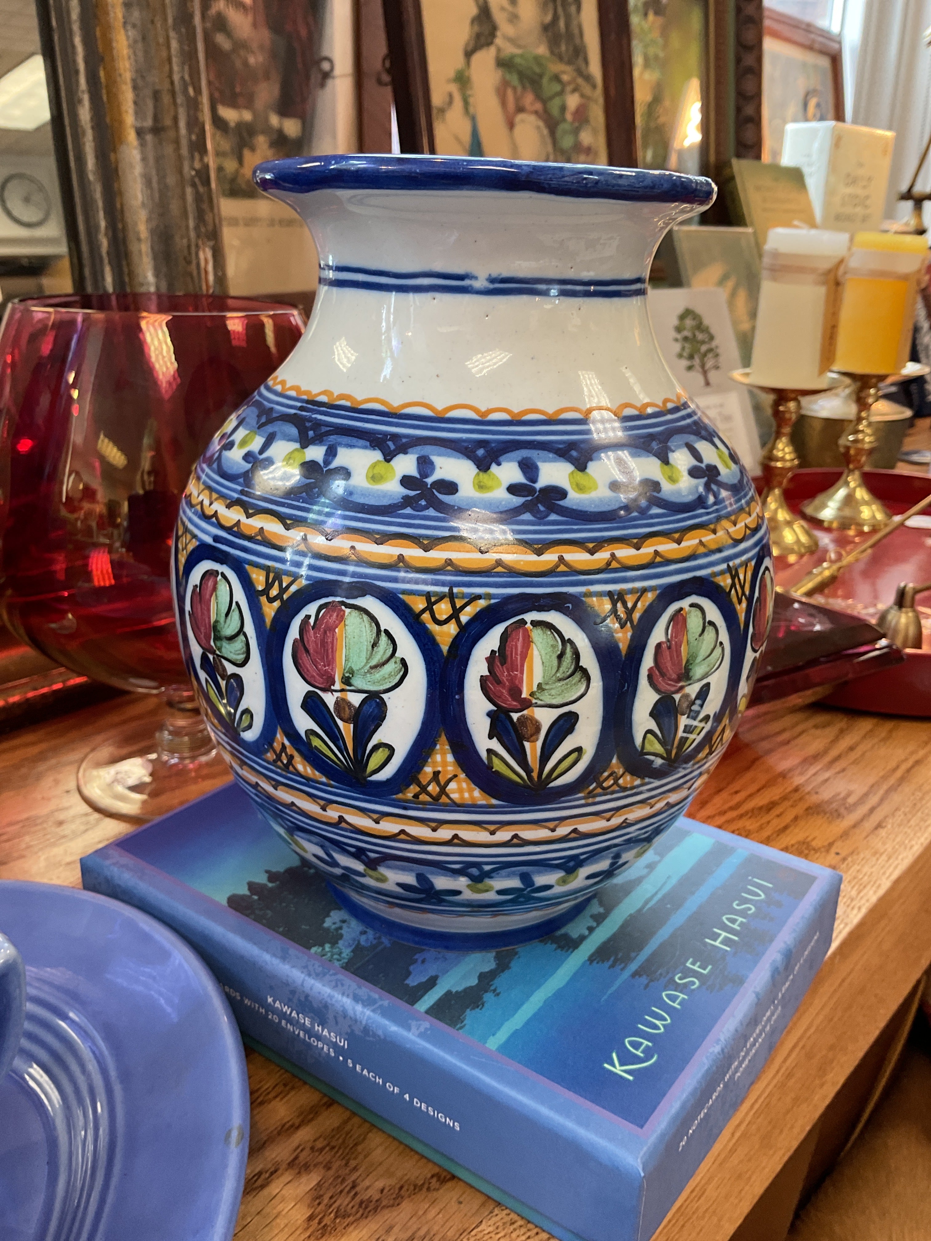 Colorful Hand Painted Vase