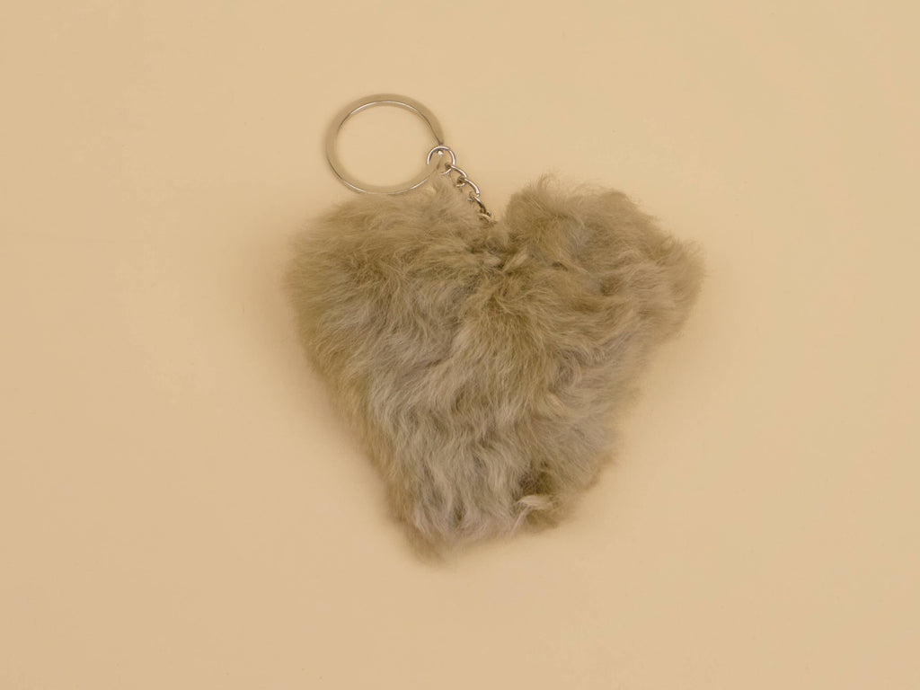 Alpaca Heart Keychain