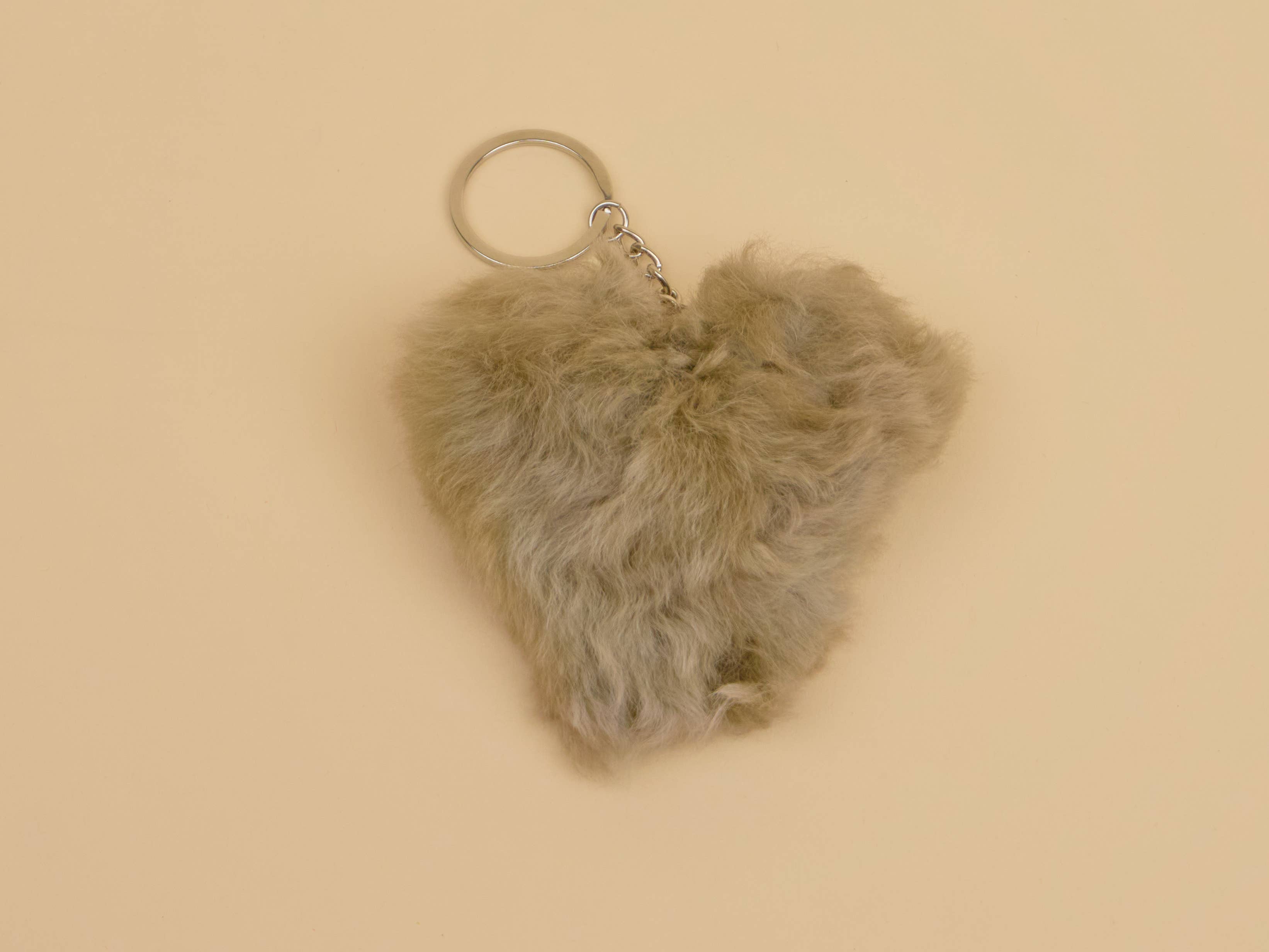 Alpaca Heart Keychain
