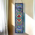 36"H Victorian Stained Glass Window Panel