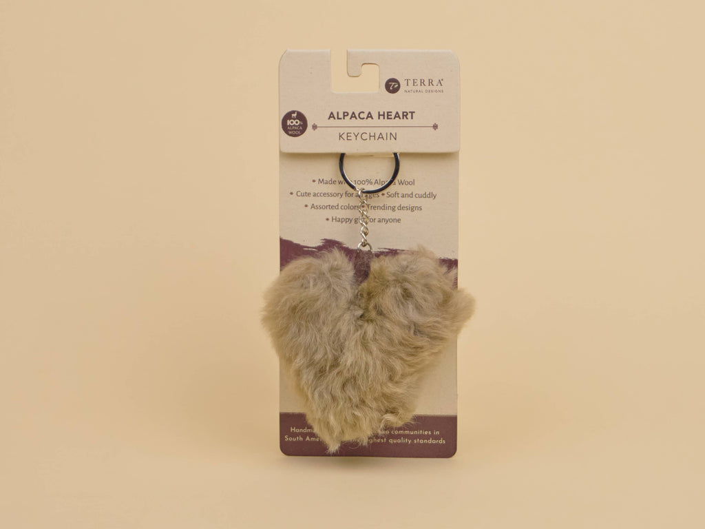 Alpaca Heart Keychain