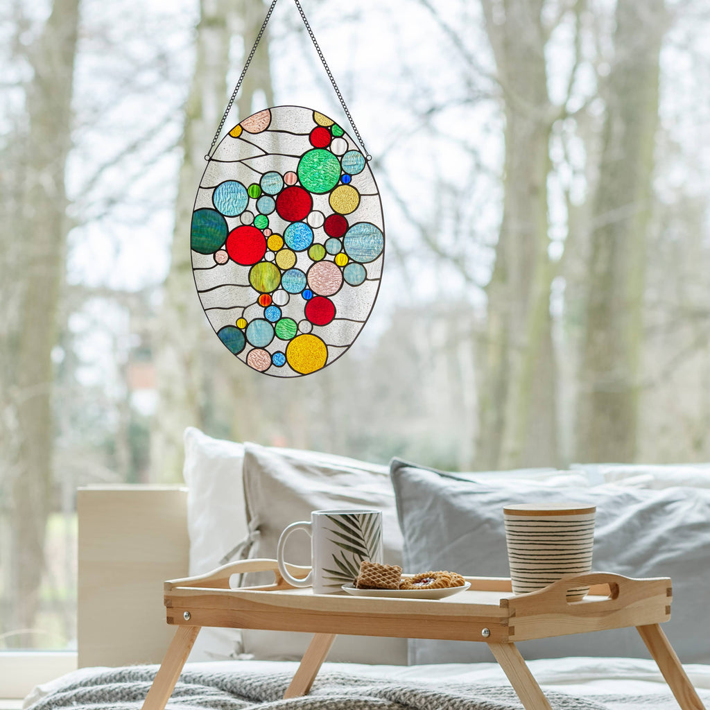 Naomi Multicolored Dots Stained Glass