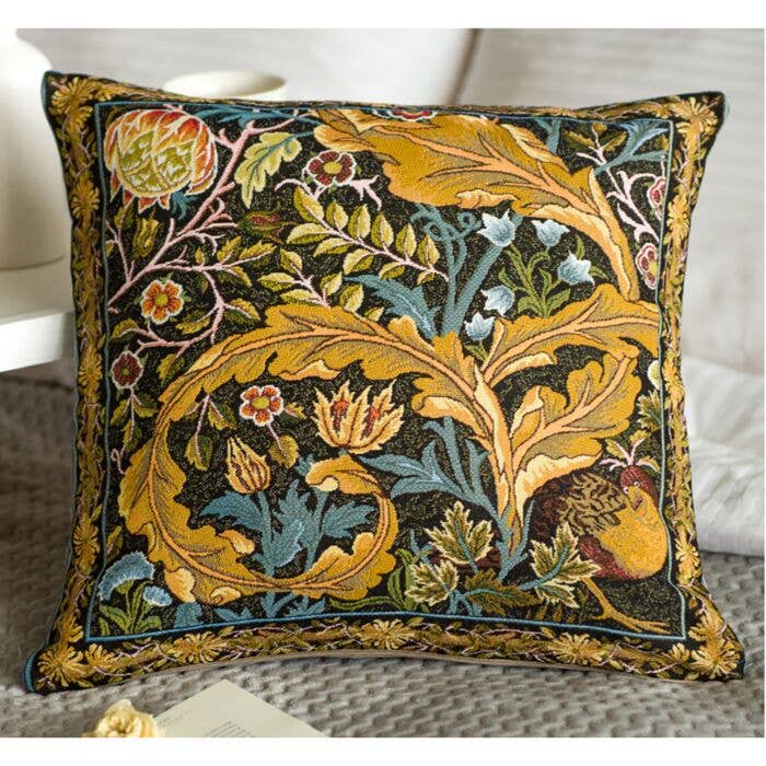 Pheasant William Morris Tapestry Pillow