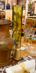 Tall Green Glass Vase