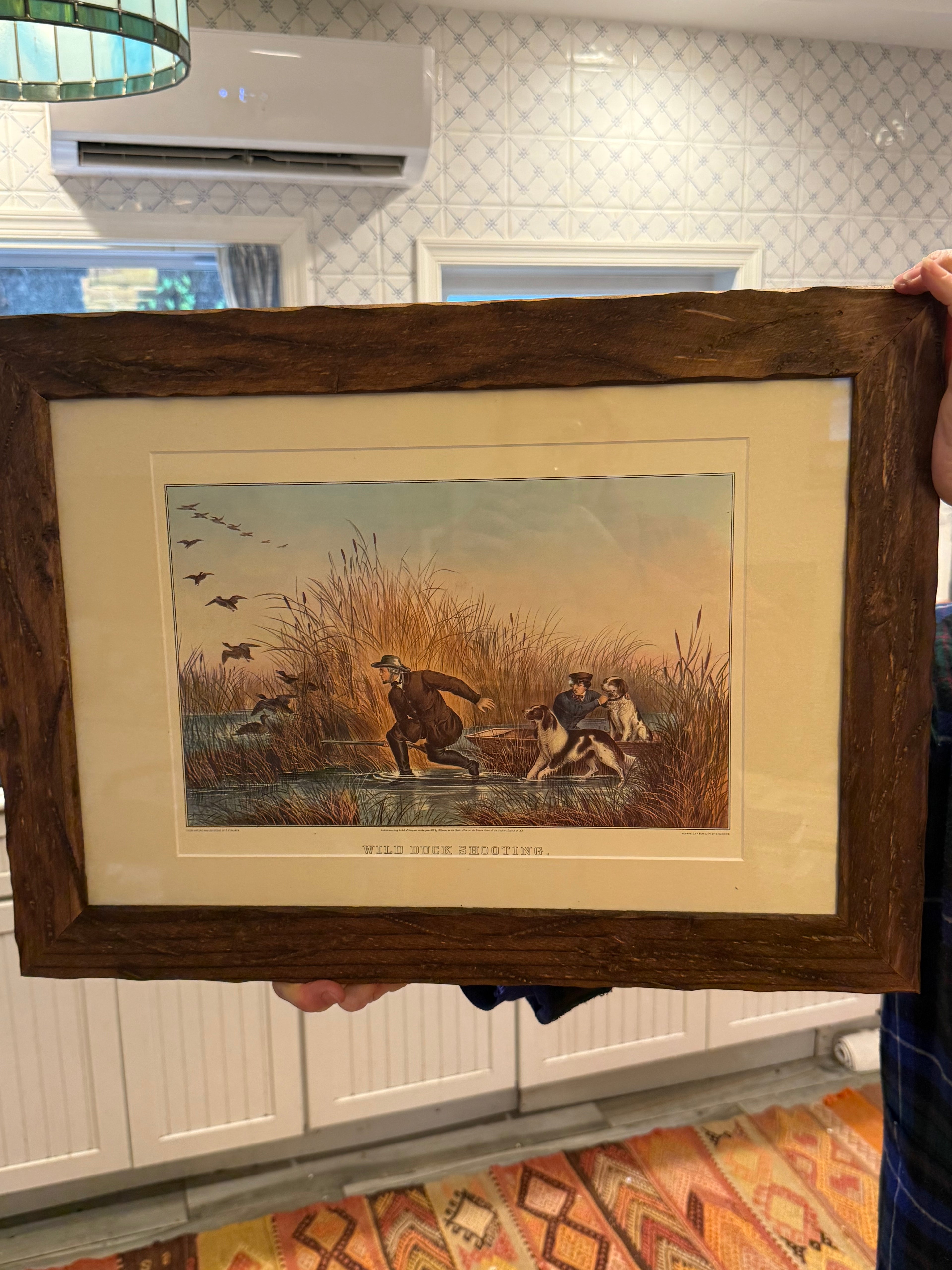 Fanny Palmer, Currier & Ives "Wild Duck Shooting" Framed 1963 Print