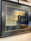 Asian Black Framed Nautical Scene