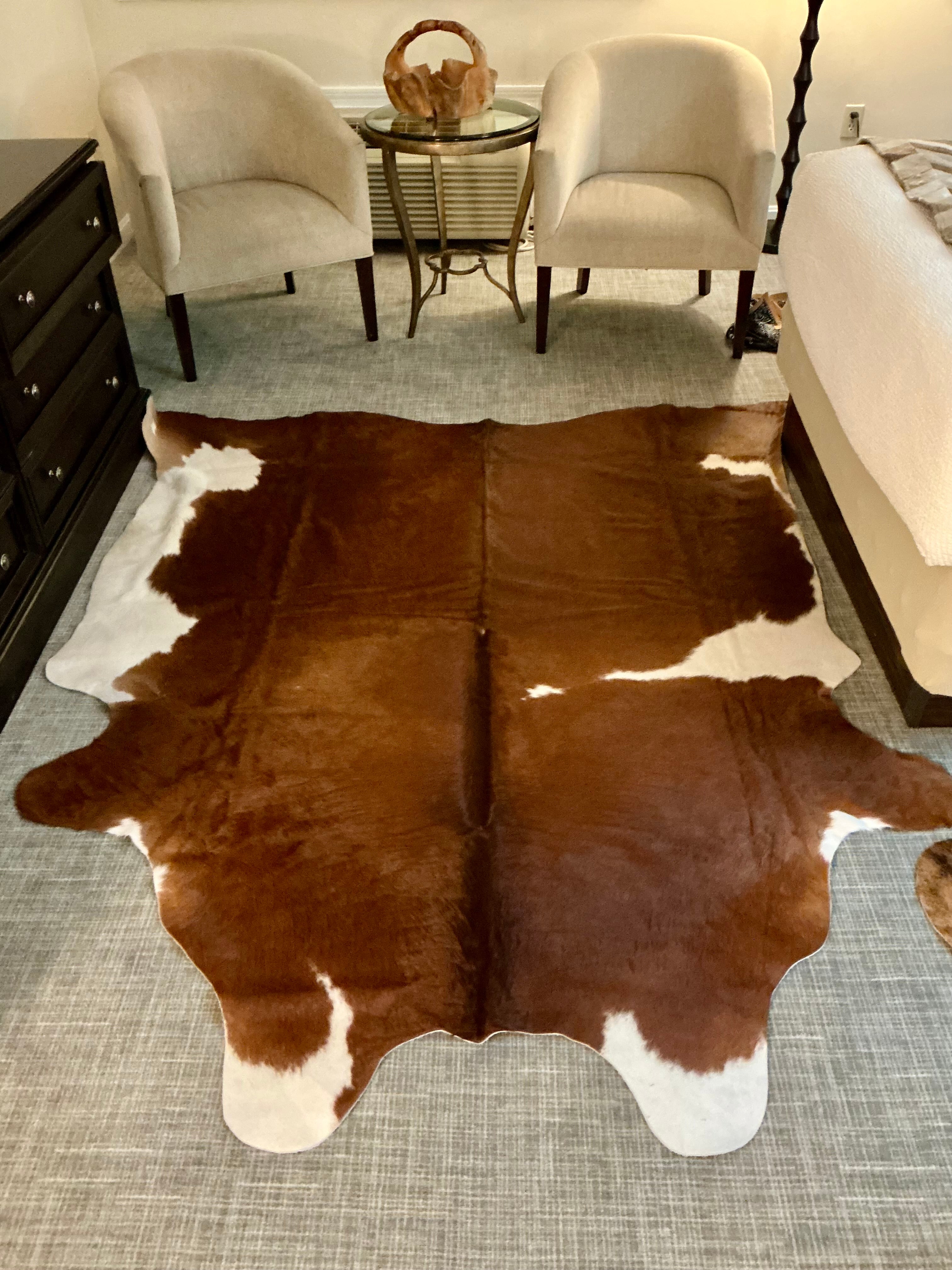 Cowhide Rug - Brown & White