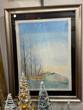 Original Framed Watercolor Landscape