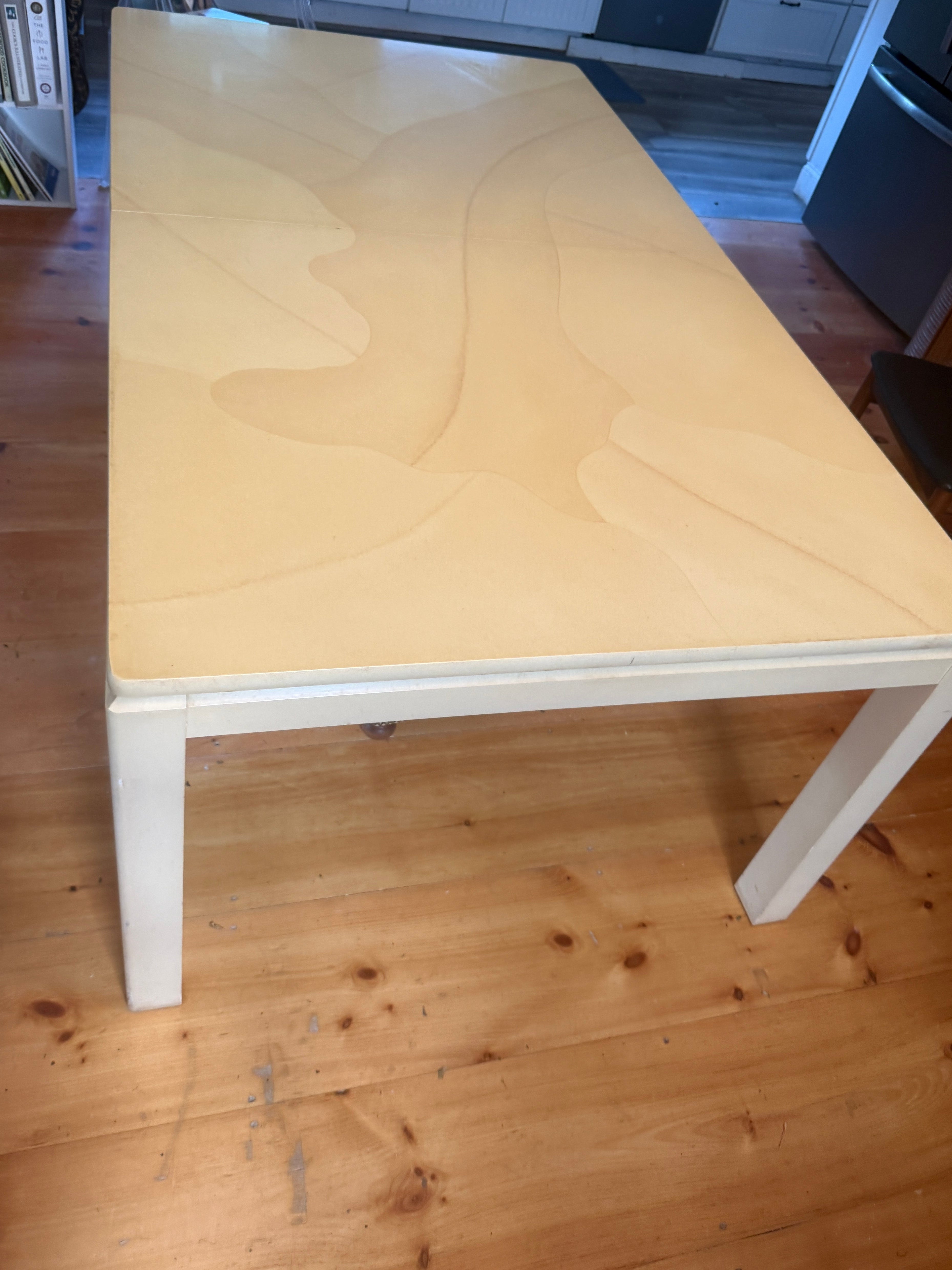 Faux Goat Skin Lacquered Dining Table