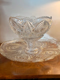 American Brilliant Cut Punch Bowl Set
