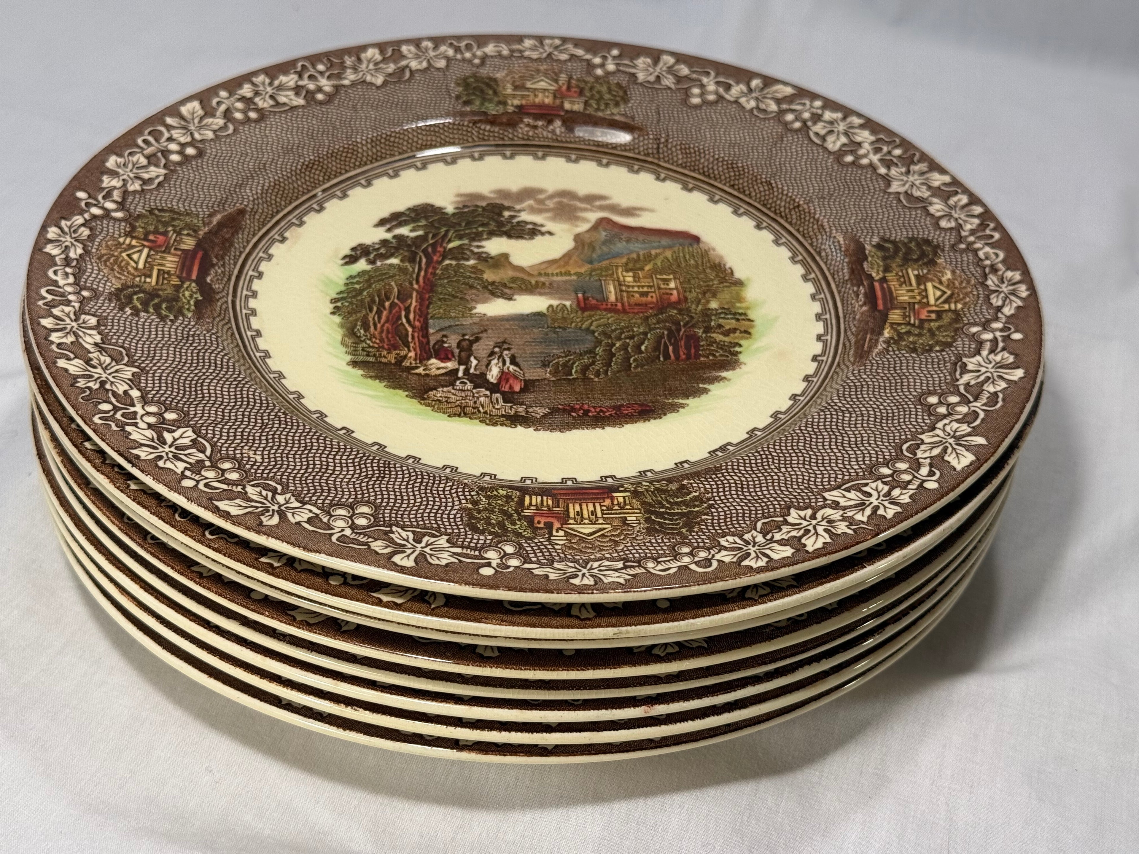 Pair of Jenny Lind Royal Straffordshire 10" Plates