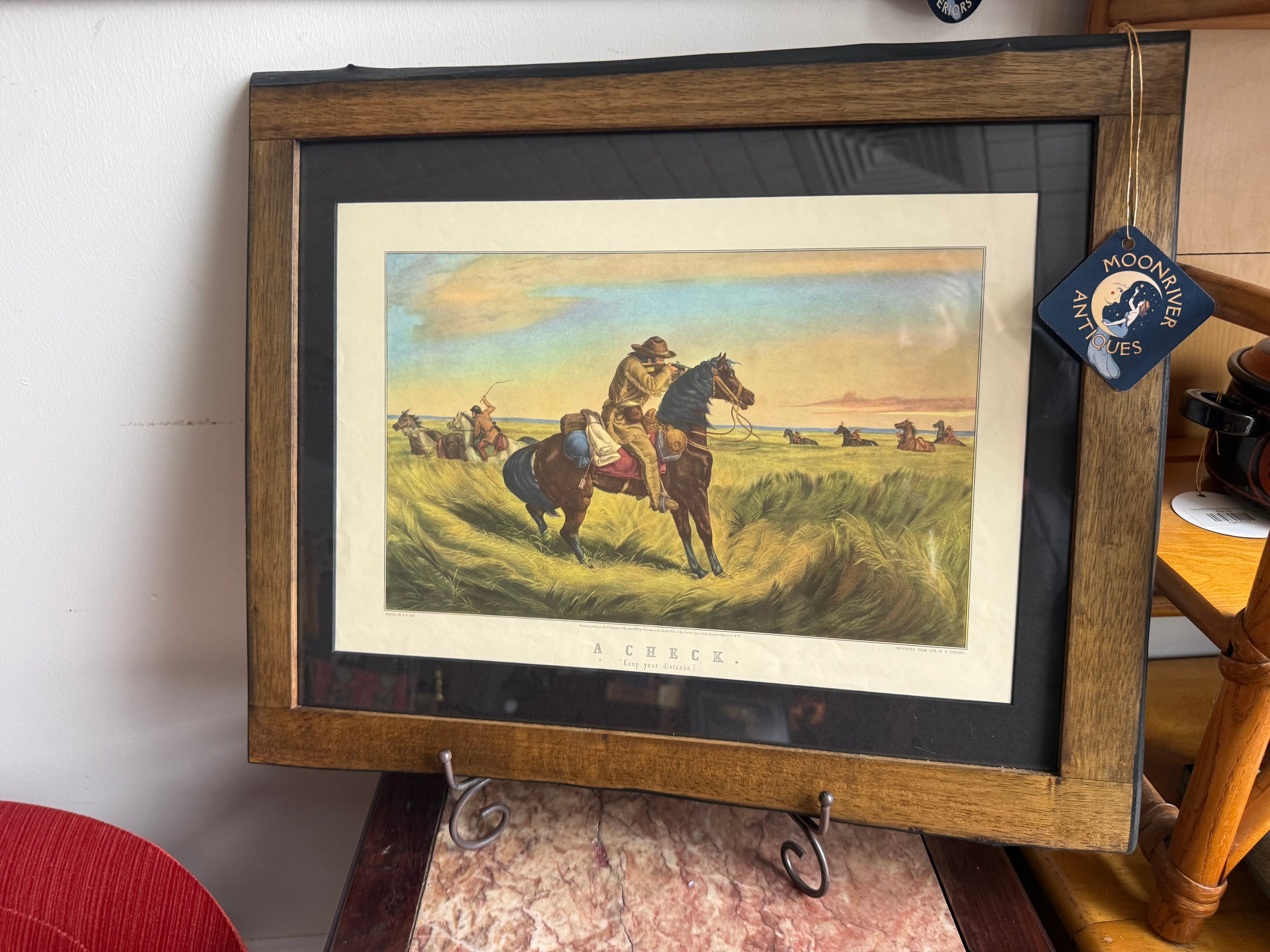 Vintage Framed Print “A Check”